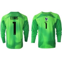 Camiseta Francia Hugo Lloris #1 Portero Visitante Equipación Mundial 2022 manga larga